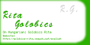 rita golobics business card